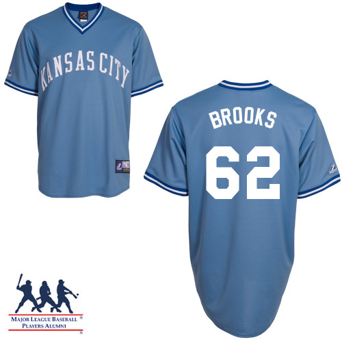 Aaron Brooks #62 Youth Baseball Jersey-Kansas City Royals Authentic Alternate 1 Blue Cool Base MLB Jersey